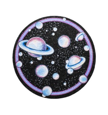 A Galactic rubber dab mat from East Coasters, on a white background