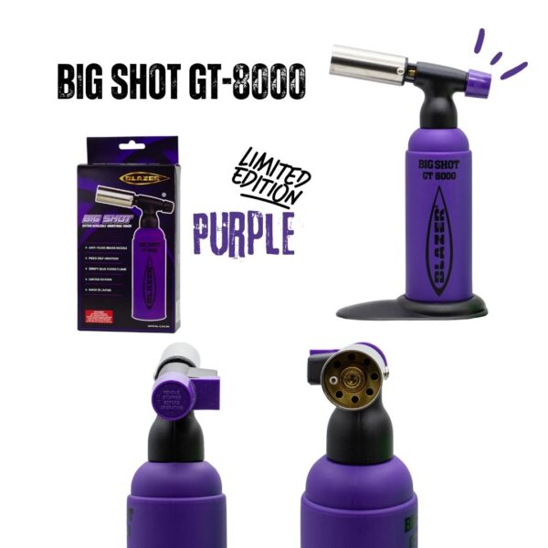 A collaged photo showing different angles of the Purple Big Shot GT8000