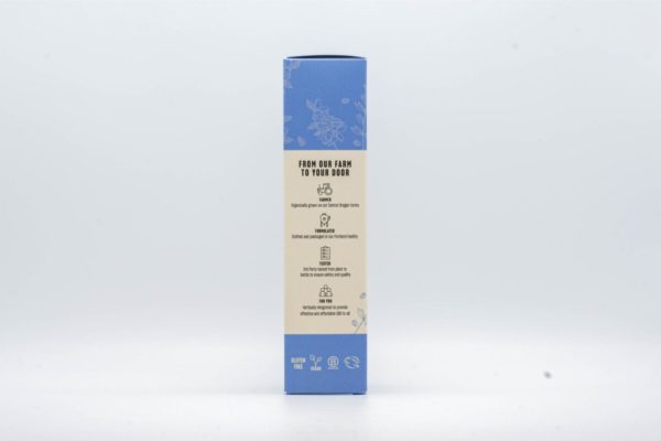The packaging of Seventh Hill CBD's Fragrance Free CBD Body Lotion, on a white background
