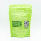 The backside of a bag of 1:1 Hybrid Gummies by Seventh Hill CBD, on a white background