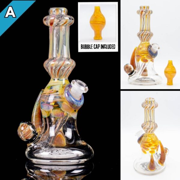 A collage of photos, showing different angles, of the Bradfurd Glass Minitube A