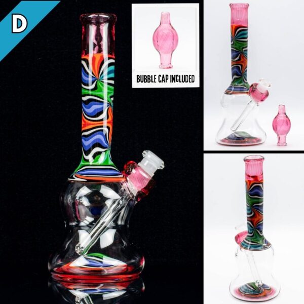 A collage of photos, showing different angles, of the Bradfurd Glass Minitube D