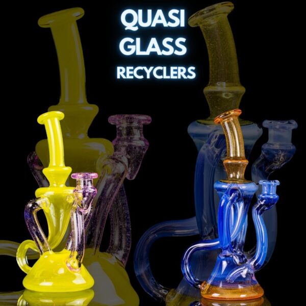 Quasi Glass Dual Recyclers, on a black background