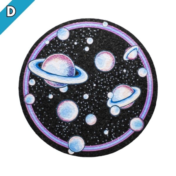 A Galactic rubber dab mat from East Coasters, on a white background