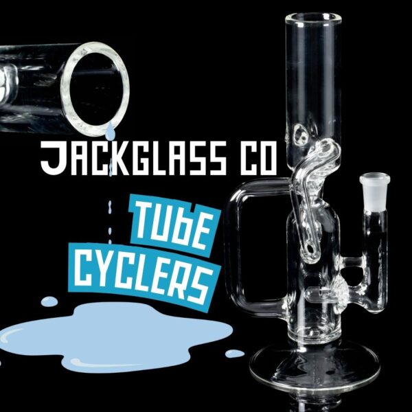 Jack Glass Co. Tubecyclers on a black background