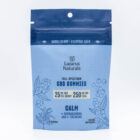 A 10-count of Lazarus Naturals CBD Calm Gummies, on a white background.