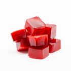 A small pile of Bison Botanics 1:1 Sleep Gummies, on a white background