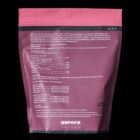 The backside of a bag of Roots Organics Bloom Terp Tea on a black background