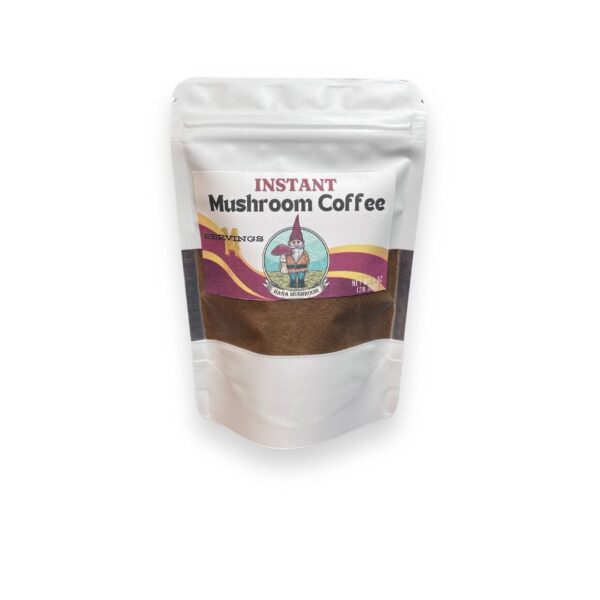 A single bag of Hana Mushroom Instant Mushroom Coffee on a white background.