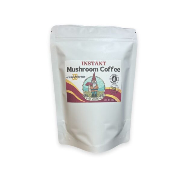 A single bag of Hana Mushroom Instant Mushroom Coffee LARGE SIZE on a white background.